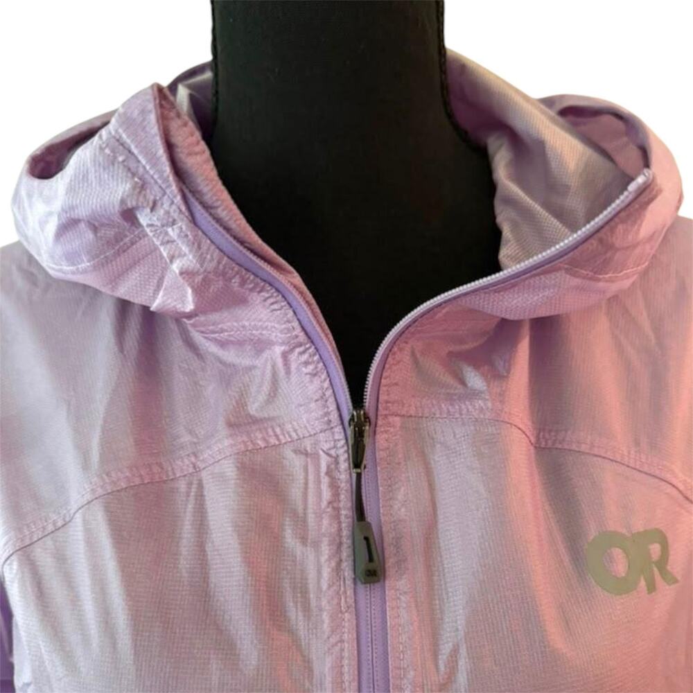 Outdoor Research Helium Purple Lavender Ultralight Waterproof Hooded Jacket XS - Picture 8 of 13